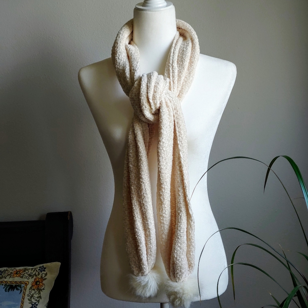 White Woman's Girls Scarf Wrap
